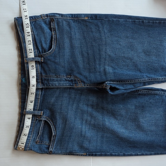 Thereabouts Adjustable Waist Straight Leg Denim Jeans 18 Blue Pockets Whiskering - Picture 12 of 16